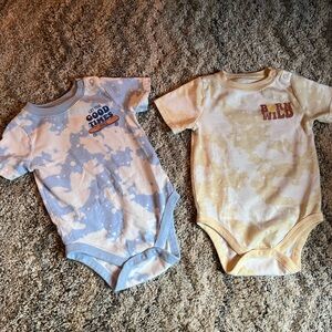 NWOT 12M Tie-Dye Onesies